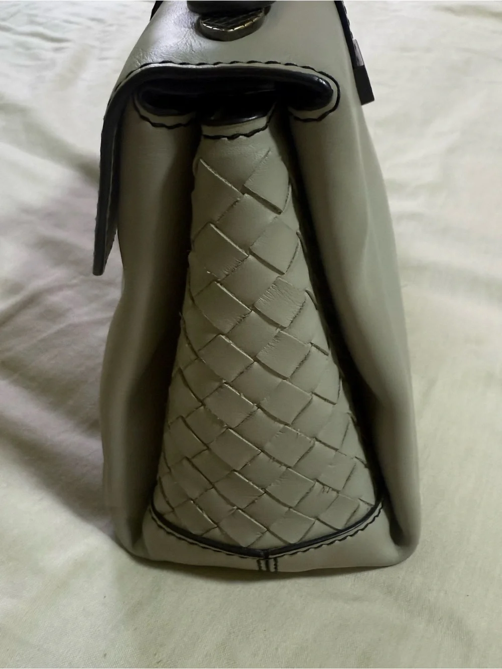 Bottega Veneta Small Piazza Shoulder Dark Cement